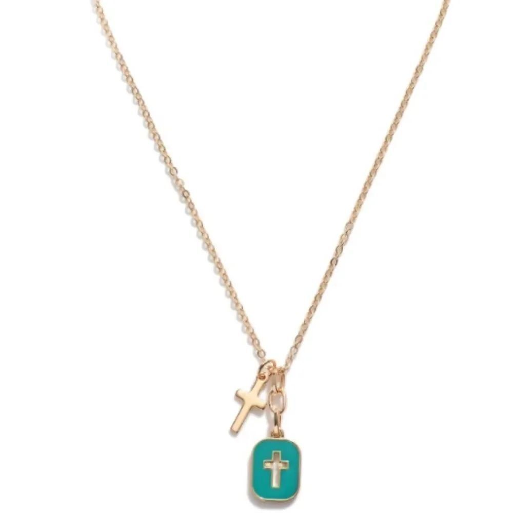 Gold Cross Necklace Fashion Jewelry